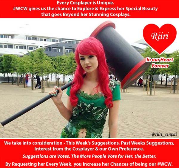 VideoGamCosplay's tweet image. Who should our Cosplayer Crush be on Wednesday (tomorrow)? Send us your Suggestions. #wcw