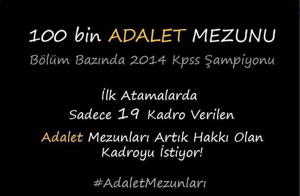 adalett_3003's tweet photo. @cuneytbasaran @memetsimsek @BloombergHT  #100BinAdaletMezunuKadroBekliyor  5000 kadro bekliyoruz http://t.co/GLEOBnIZOy