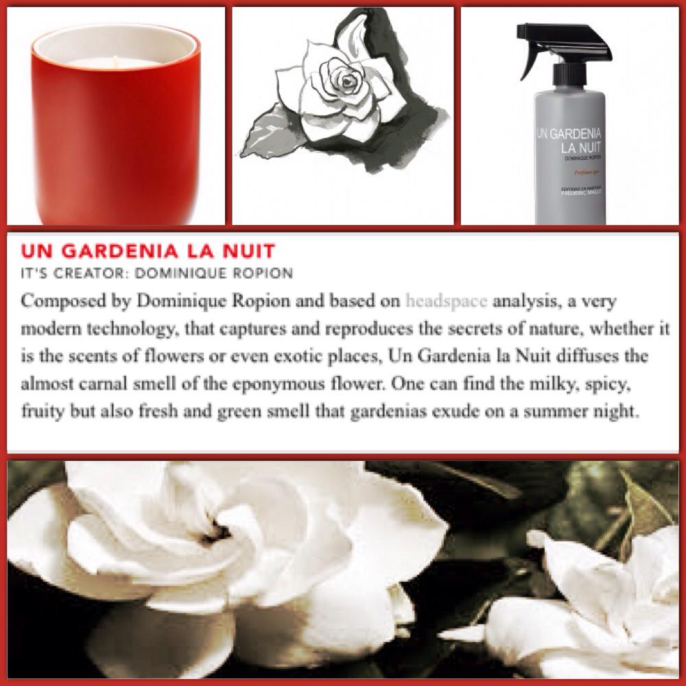 UN GARDENIA LA NUIT : its creator : Dominique Ropion: milky spicy fruity but also fresh #candles #fragrances