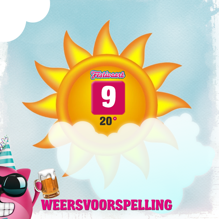 Festivaart's tweet photo. Wow! We gaan #Festivaart15 vieren met een weercijfer 9!
Heerlijk zonnetje en 20 graden! Hebben jullie er al zin in? http://t.co/y1OEBFQWiJ