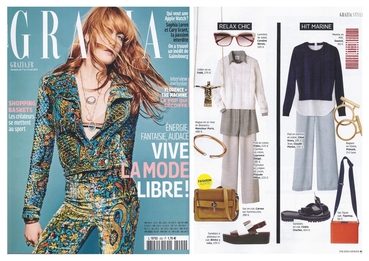 Chloe_Stora's tweet photo. Le #pull Marcia by #ChloéStora dans le dernier #magazine @grazia_fr ! #Fashion #Review
http://t.co/m0l1mXA1L2 http://t.co/gAfPPWf30F