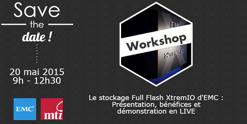 MTI_France's tweet image. Venez tester XtremIO dans notre showroom le 20 mai 2015 ! #FullFlash @Emcfrance @EMCXtremIO bit.ly/1Ru6Cl4
