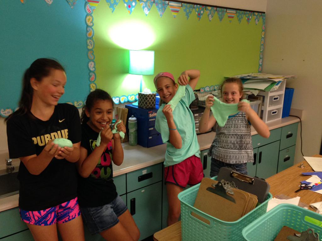 MrsCBBates's tweet photo. Having a blast in our last day of math class making gak! Customary conversions coupled with chemical reactions. http://t.co/XKAS4SOl4q