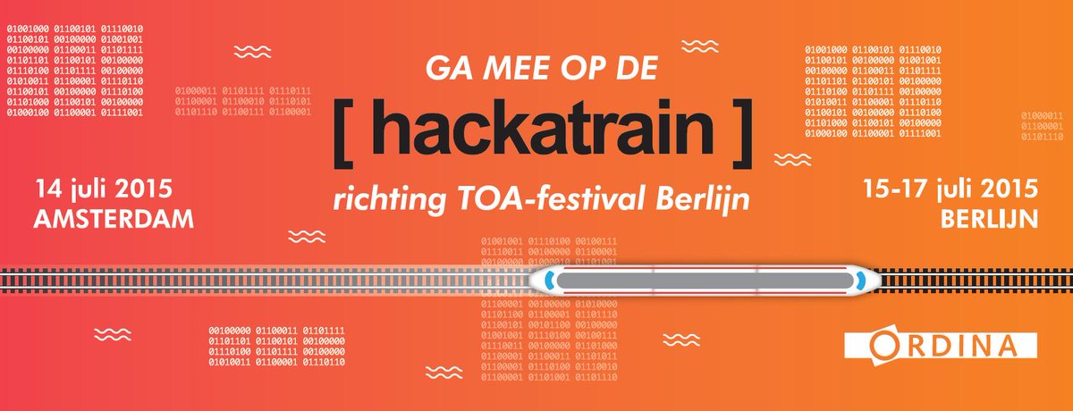 werkenbijordina's tweet photo. IT-student, innoveer jij met ons mee in de Hackatrain richting Berlijn? Ga naar http://t.co/3xma4cHGjw en doe mee! http://t.co/Cq4Pcee0pY
