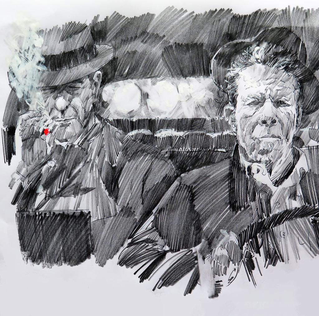 A quick #sketch; just something I thought of when taking a #taxi back to the station. #www.chrismyersart.com