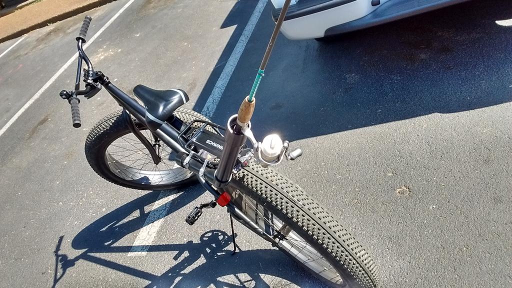 TripodII on X: #DIY #Fishing rod holder for my #bike. #nashvillecreates  #nashville #pvc  / X