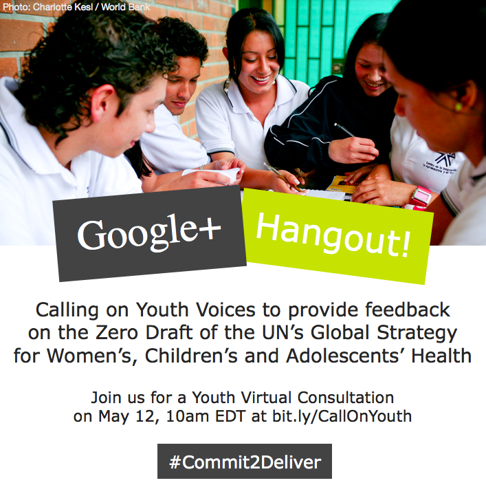 JillSheffield's tweet photo. @GirlsGlobe wants to hear from YOU! Join their #YouthVoices Hangout today 10amET. Submit Qs to #Commit2Deliver. http://t.co/JOd24GWVLh