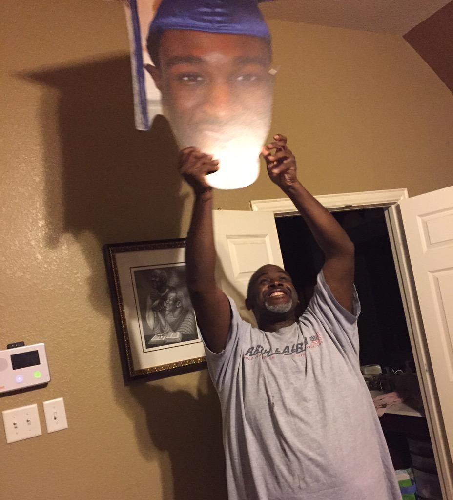 Joshxxu's tweet image. Yall my dad has no chill about graduation :/