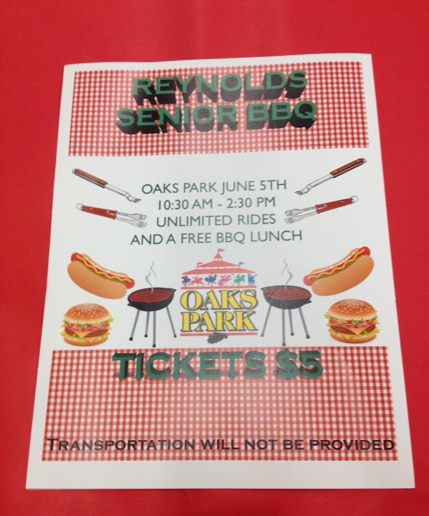 CAndresen11's tweet photo. Senior BBQ tickets are on sale now thru next Tuesday during both lunches! It's a steal at $5! http://t.co/5SoThAVrEW