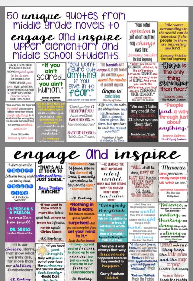mrscahillsclass's tweet photo. 30% off middle grade book quote posters until Friday http://t.co/xDM75QcjNH
 #teachersfollowteachers http://t.co/9vVC1GNOIl
