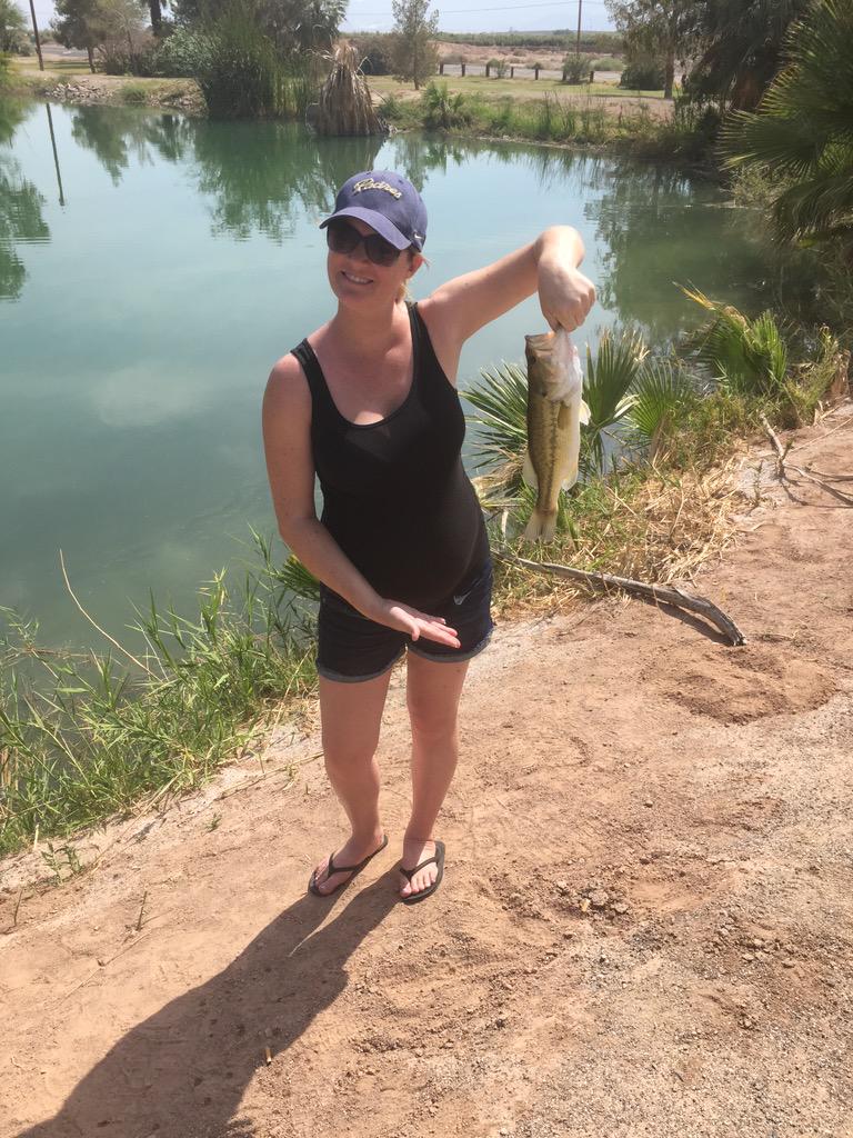 Fishinthejig's tweet photo. The Prego wife finally broke down and let me show her what bass fishing was all about #firsttimerx2 @Take_Me_Fishing http://t.co/xLvESICcFi