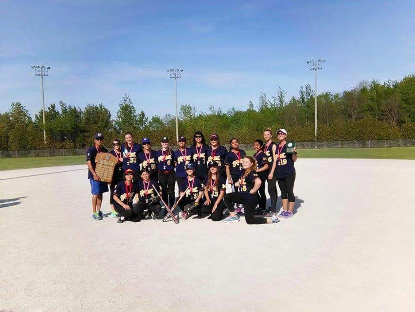 MowatSoftball's tweet photo. We take the gold! Great job today ladies, everyone be ready for cities next week!⚾️ #potluck http://t.co/vpebiwrIdL