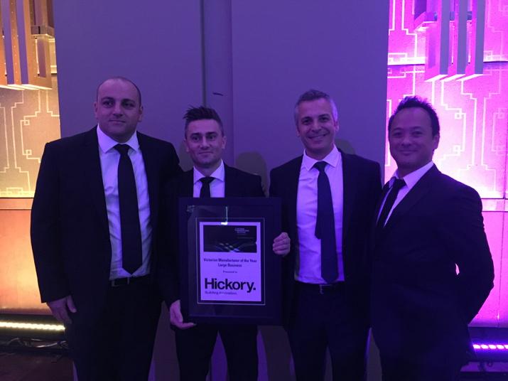 ArgyrouM's tweet photo. Hickory's Sync team wins Victorian manufacturer of the year. What a great honour. Very proud of these rock stars. http://t.co/ilAvHet4Ar
