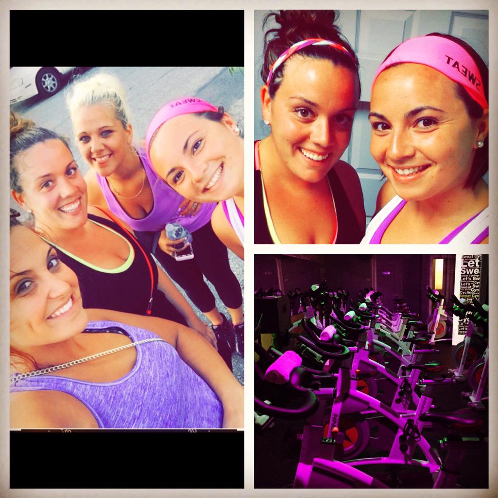 CaseyElizabeth9's tweet photo. Had the best #SweatSesh tonight with my girls #WorkBitch #LetsSweat #SweatySelfies #BurninOffMDW @SweatCycling 💚😅🚴🏼 http://t.co/wEMxk7xQ4P