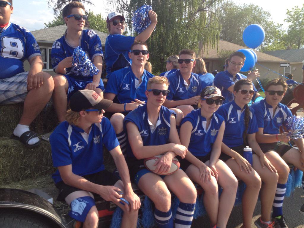 GPrugby's tweet image. PWA Boys and Girls Rugby teams at the #gpab #stompede parade. #whowearsshortshorts