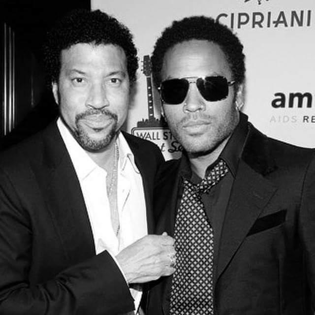 Legendary musicians Lionel Richie and Lenny Kravitz ( Happy 51st Birthday to LK) 