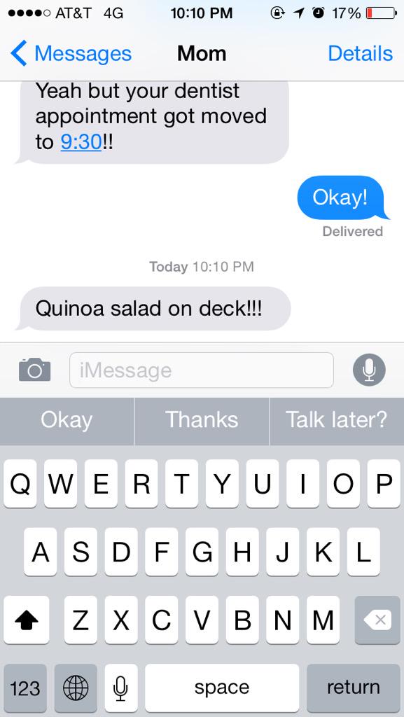 MargeManning's tweet photo. Mom is doing a great job integrating slang into her daily life http://t.co/2vv1ej0qyt