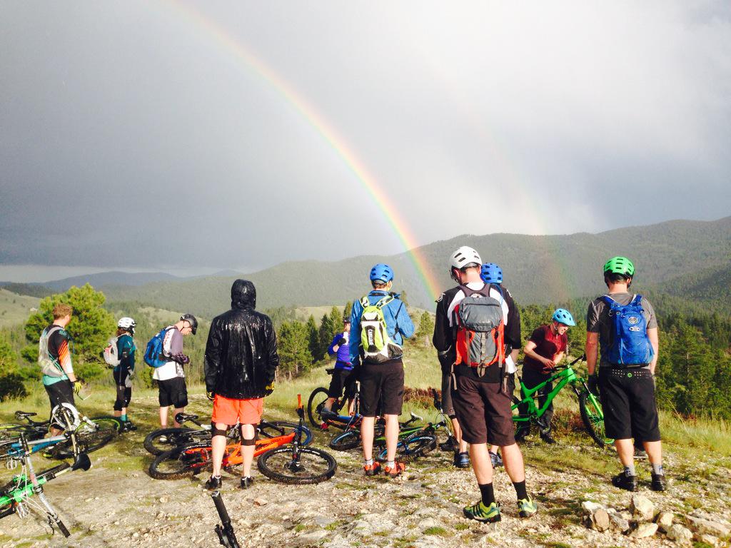 GravityGuild's tweet photo. Group ride tonight was epic!  Awesome turnout, wicked thunder and a double rainbow!  #TooMuch http://t.co/3t81uS2vv0