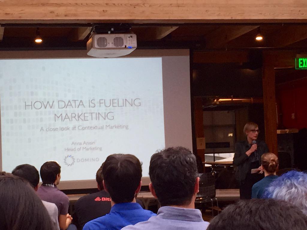 JessicaGomez13's tweet photo. .@AnnaOnTheWeb dropping some knowledge at #datascience #meetupsf #data #marketing #Contextualmarketing http://t.co/IkHbgVomOp