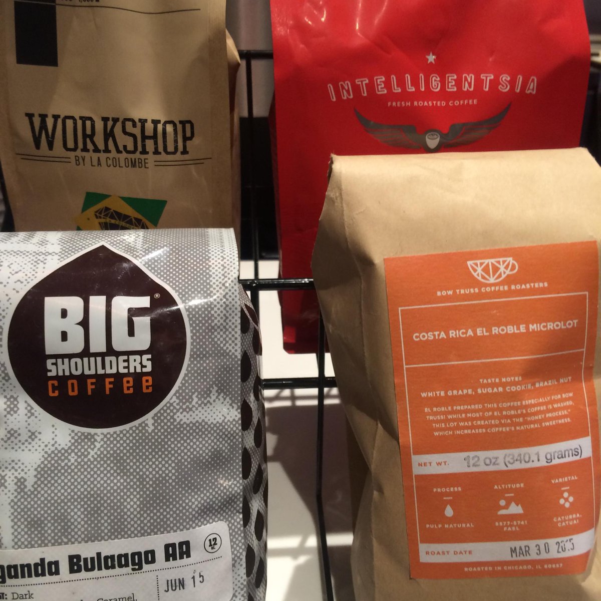 #Local #coffee on the shelf at <a href="/berristacoffee/">Berrista Coffee</a> - can't wait to see what they have planned for #CaffeineCrawl #Chicago