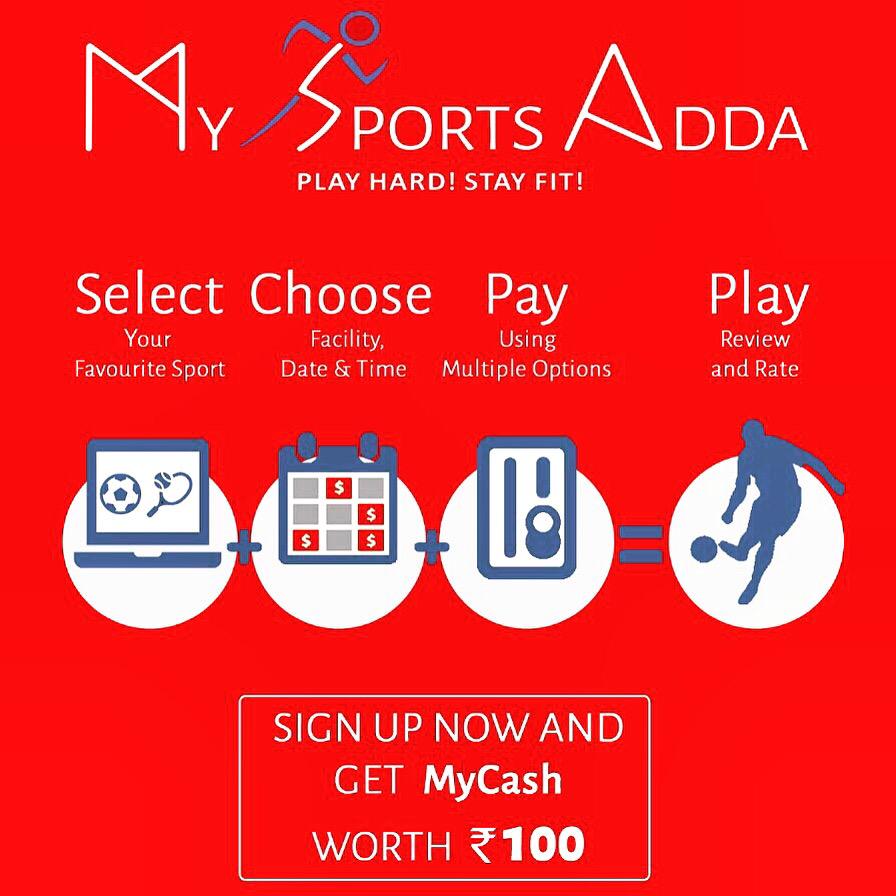 mysportsadda's tweet photo. Booking made easy now through #MySportsAdda
#PlayHardStayFit #Football #Cricket #Tennis #Badminton #swimming #fitness http://t.co/uHov8rjnJ4