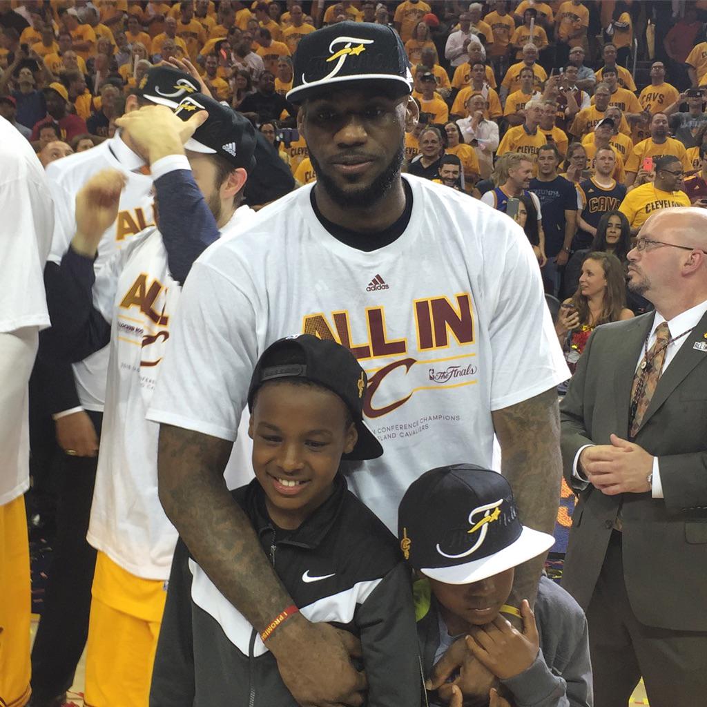 LeBron &amp; his sons! #LeanInTogether