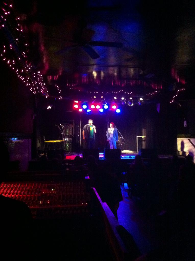 ChUComedy's tweet image. Hosts @StephHasz and @andyandyfleming kick off @ComedySecrets