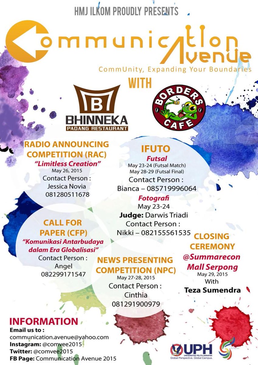 Yuk ikut lomba dari Communication Avenue (Comvee) 2015. @HMJ_ILKOM_UPH <a href="/Comvee2015/">Communication Avenue</a> #comvee2015