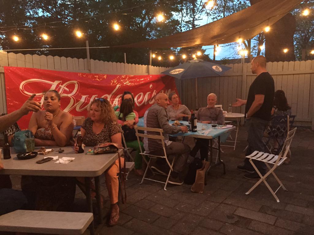 SoSpringwells's tweet photo. Chef Luis Garza brought it tonight. Great turnout for a beautiful holiday weekend! #swdpopups #swdetroit #springwells http://t.co/KqdrUqLIqZ