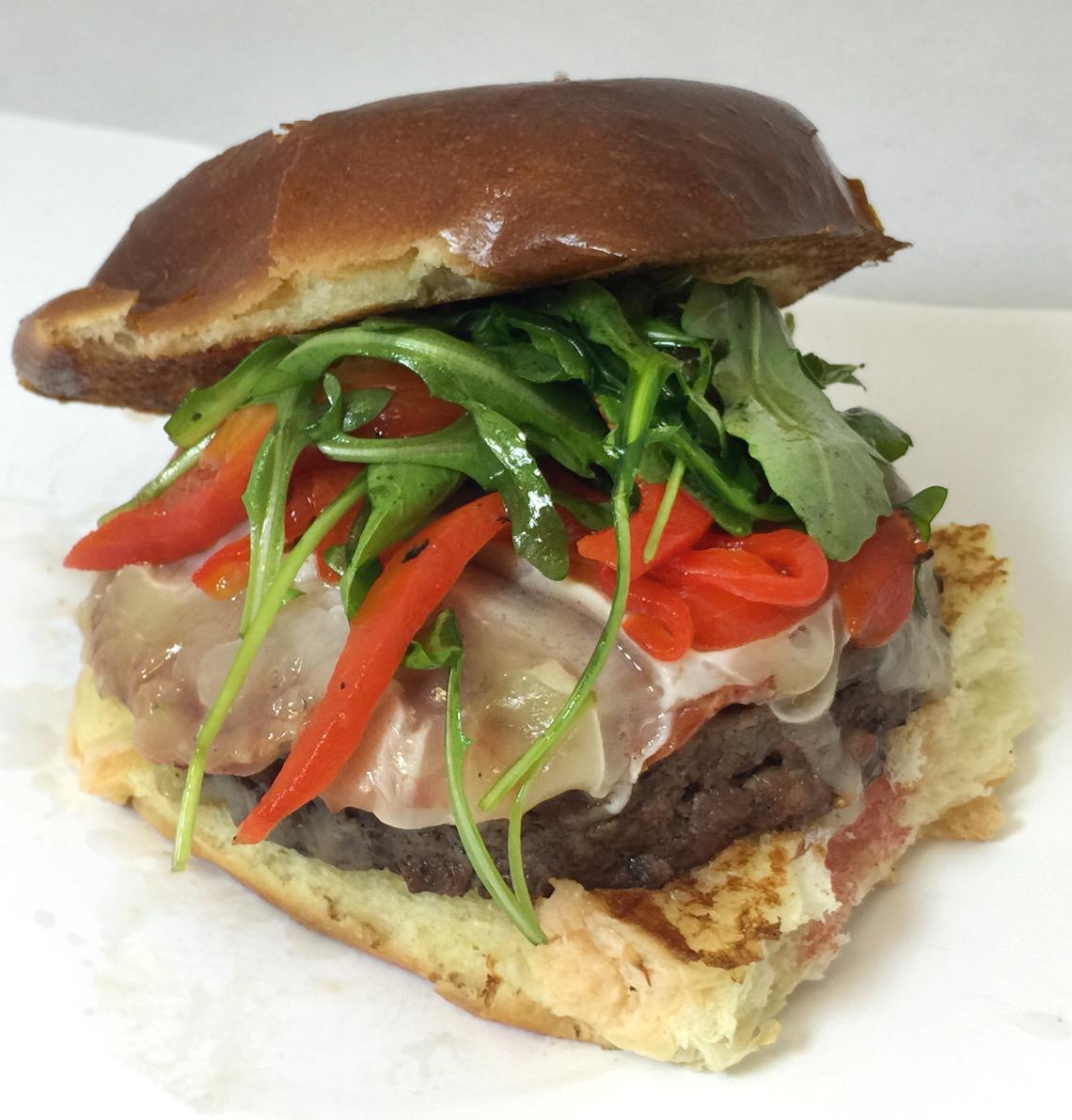 At Cavs Game The "Delly" Burger w/Salami, Capicola & Provolone, 9.75