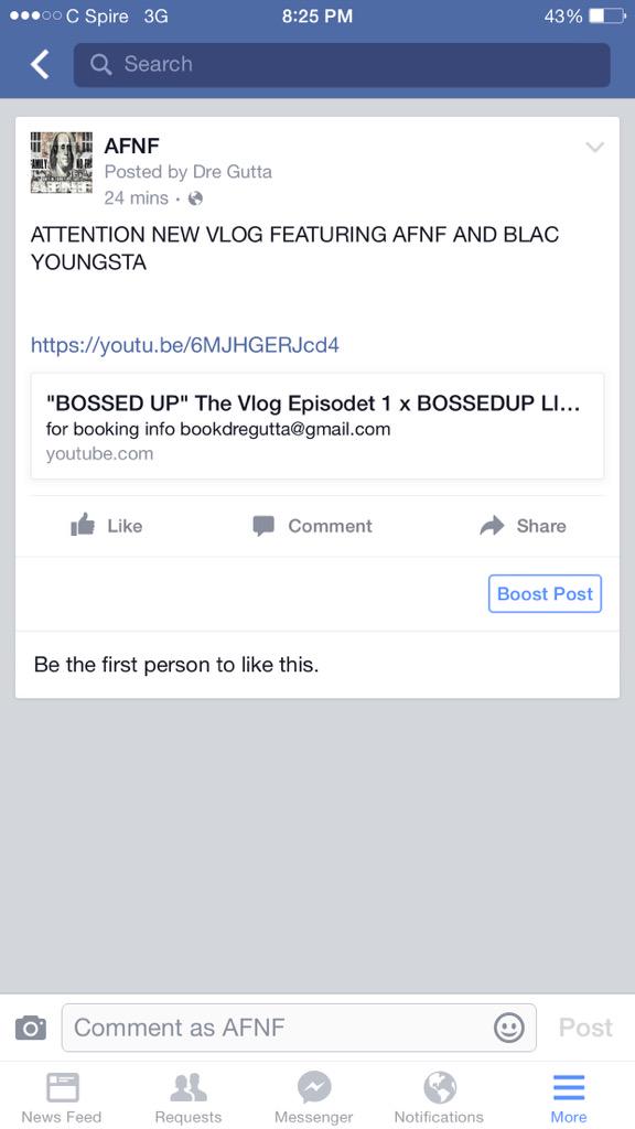 AFNF_MOBB's tweet photo. ❗️❗️❗️❗️❗️❗️❗️❗️❗️❗️❗️❗️❗️❗️. Go watch Bossed up liljeremy Blac Youngsta http://t.co/1Uc4qI8Zbi