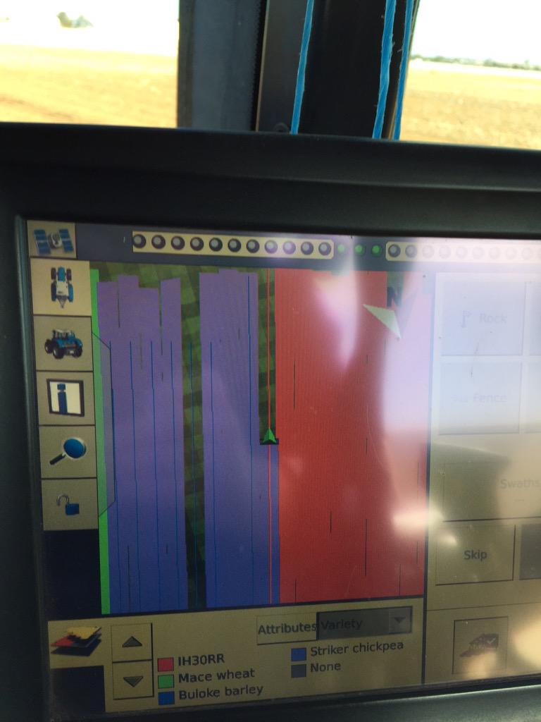 Neil_Cordingley's tweet photo. Finishing seeding the wantfa long term trial with chickpeas using Trimble CentrePoint RTX http://t.co/XVIL7QgqK1