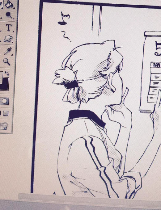 突然ですが作画的に一番描きやすいのはこの人。顔も体も何より髪型が。癖っ毛は楽ちん。蘭姉ちゃんの頭のトンガリがなぜあんなにもトンガリなのがわかる気がしてきます。 