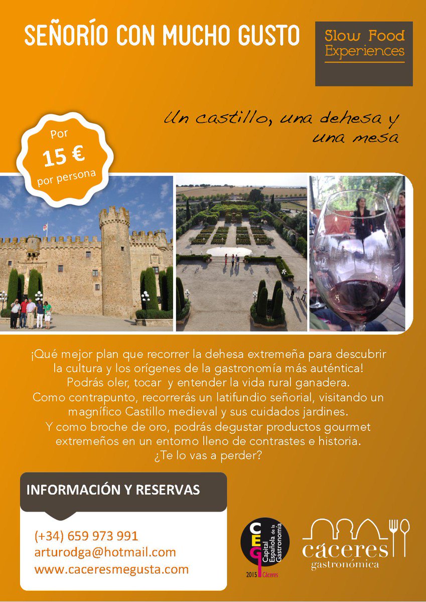 CaceresMegusta's tweet photo. Nuestra Experiencia Gastronómica, Slow Food Experience. http://t.co/2024bOniR5 http://t.co/itbmyPAx1q