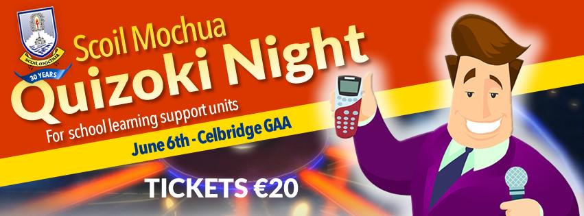 Scoil Mochua Celbridge - Quizoki Night. Tickets available from school. celbridgeonline.ie/scoil-mochua-q…