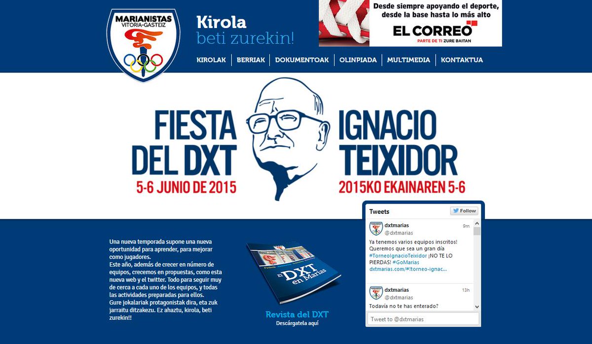 dxtmarias's tweet photo. No esperes más! Muchos equipos apuntados! NO TE LO PIERDAS! #TorneoIgancioTeixidor #GoMarias http://t.co/8EGFsBYz3S