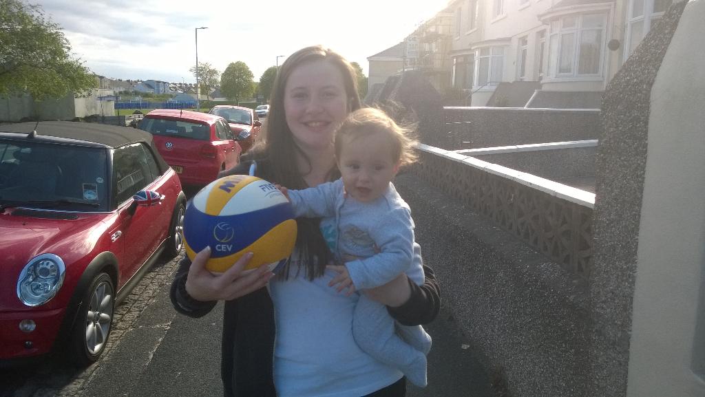 Meet <a href="/PlymVolleyball/">PlymouthMayflowerVC</a> s youngest member with one of PMVC's brightest junior stars! Never too young 2 start! <a href="/Go_Spike/">Go Spike</a>