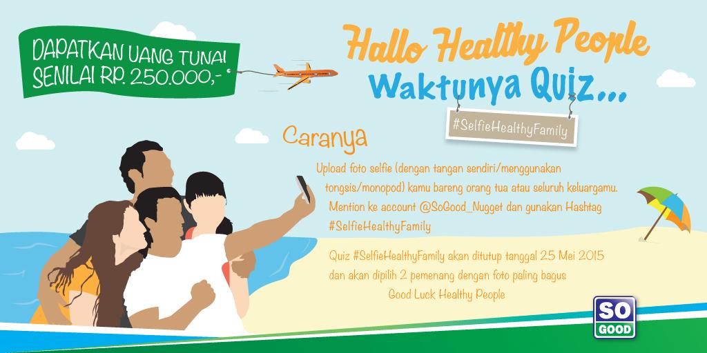 Ratu_Asmara's tweet image. Yang belum ikutan Quiz #SelfieHealthyFamily jangan terlambat!. ada hadiah Rp.250.000 buat 2 orang. cc @SoGood_Nugget