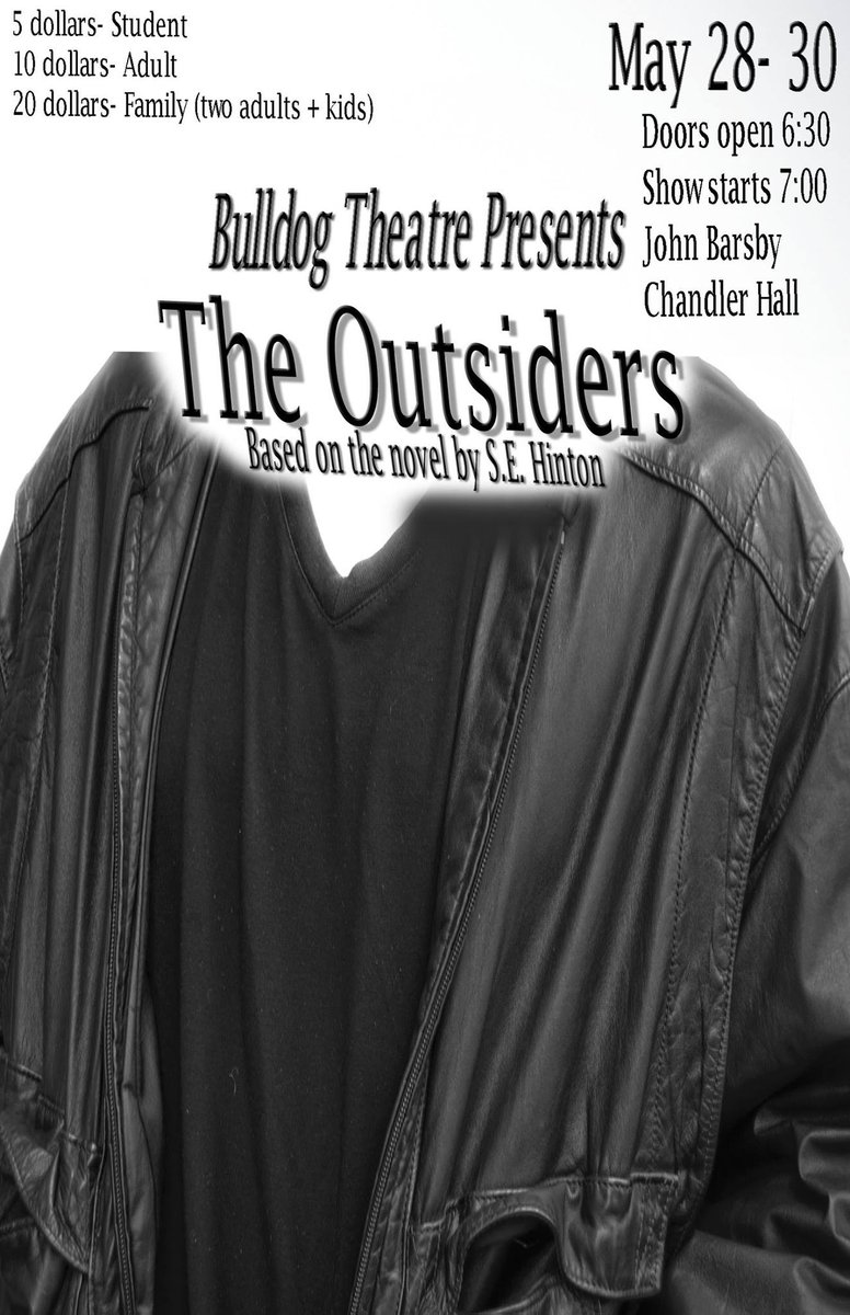 j_barsby's tweet photo. The Outsiders! May 28th to 30th 7pm at John Barsby. Bulldog Theatre has outdone themselves again! You have to see it! http://t.co/PfiGVcvedI