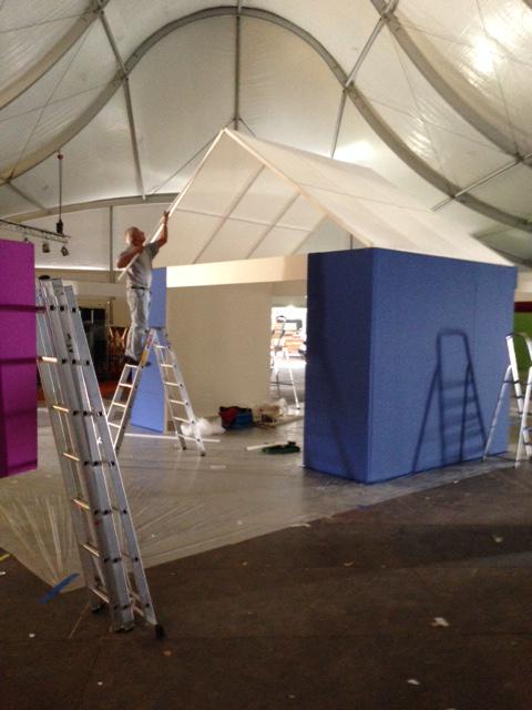 MakingWaves_'s tweet photo. Building a new exhibition for #ttf, many thanks to armand filon for the roof over our heads! http://t.co/6o5wCcfYvc
