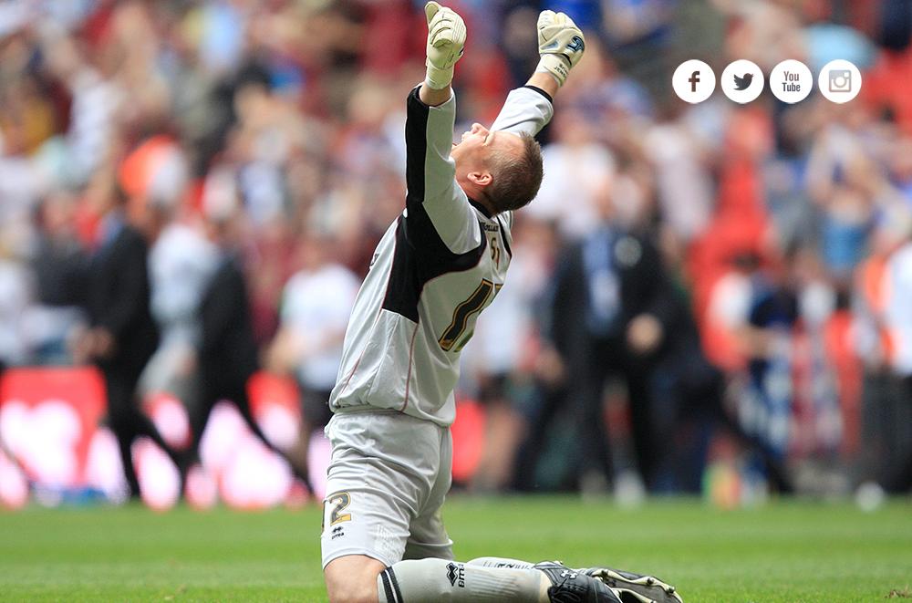 BurnleyOfficial's tweet photo. ON THIS DAY: In 2009, @WadeE11 struck the decisive blow as Burnley were promoted to the Premier League at Wembley. http://t.co/oGIk04kC1o
