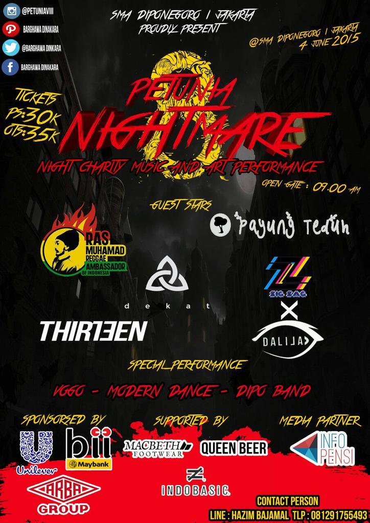 InfoPensi's tweet photo. #infopensi get ready for @PetuniaVIII with 
@RasMuhamadRI @musikdekat @payungteduh @THIRTEENjkt 

http://t.co/GiF3saTQgd