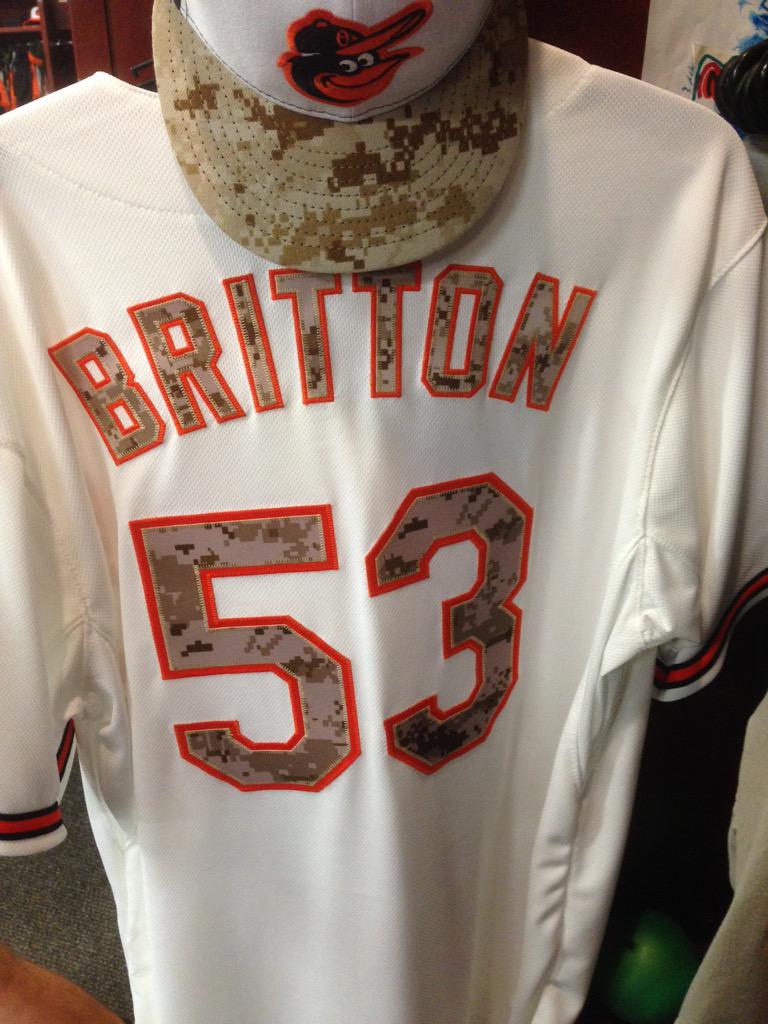 zbritton's tweet photo. Honored to wear these today. #MemorialDay #Orioles #MLB http://t.co/JdiTt6CwS4