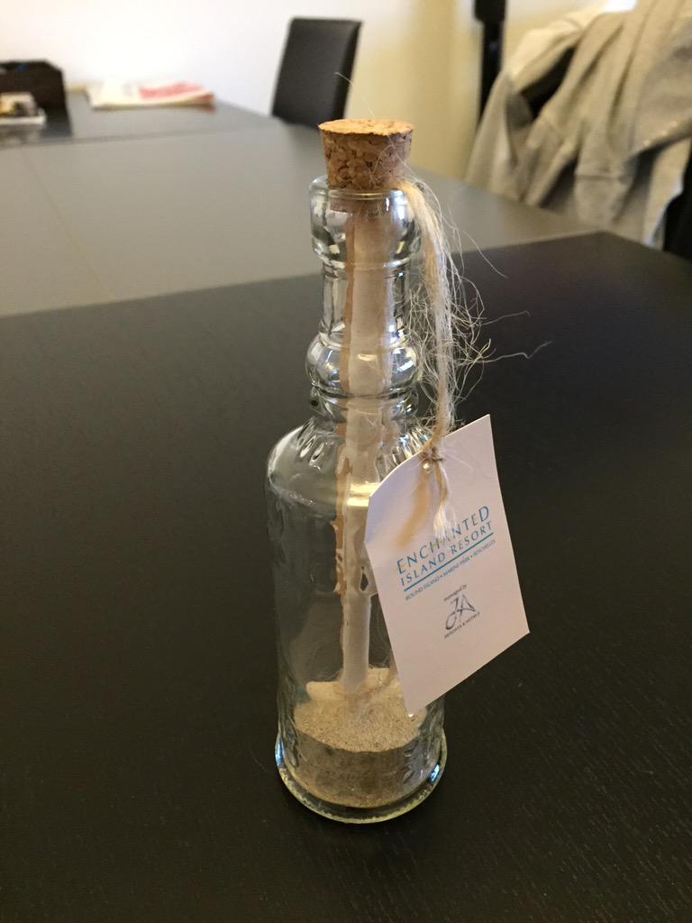 edmondhusseini's tweet photo. @JAresorts look what just washed up.. A message in a bottle. http://t.co/qhOjs9U7gU
