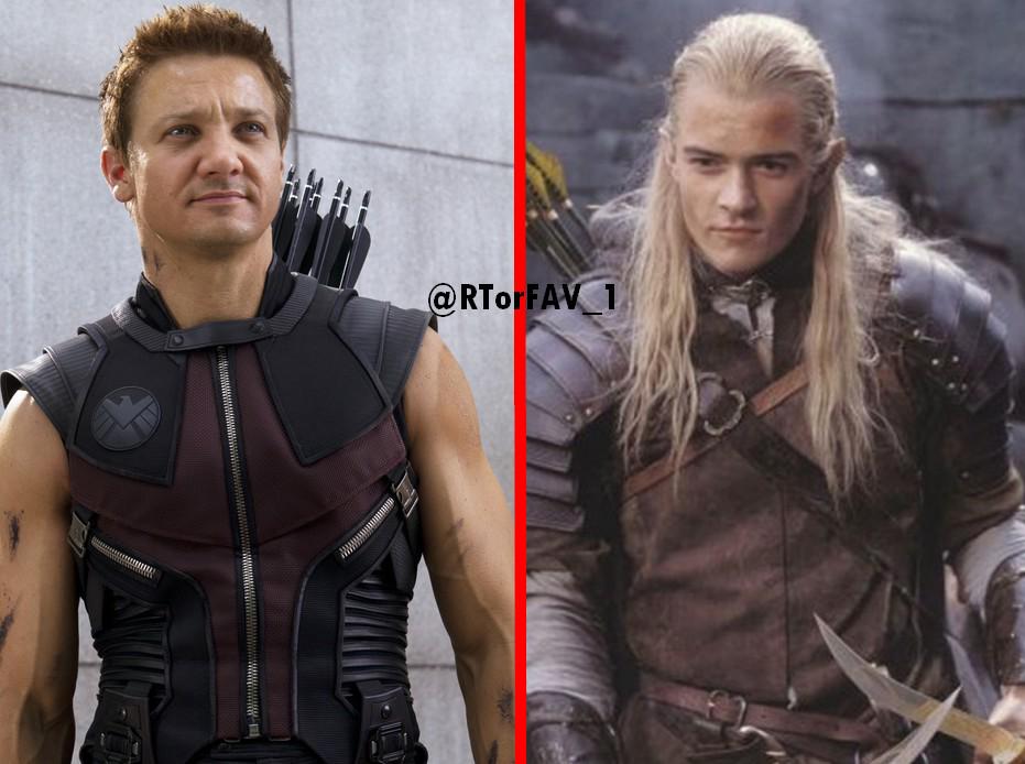 REQUESTED 
RT for Hawkeye
FAV for Legolas