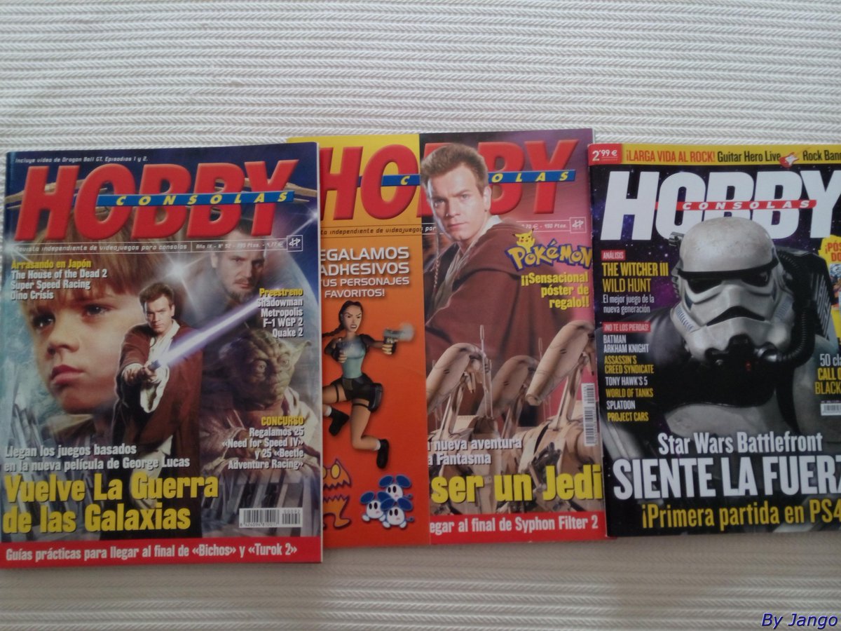 Juan_Garcia_Vg's tweet photo. @Hobby_Consolas 16 años no es nada...Star Wars, juegos y Hobby Consolas ¿alguien da más? nº92 del 99 y nº104 de 2000 http://t.co/Q3n6QddYst