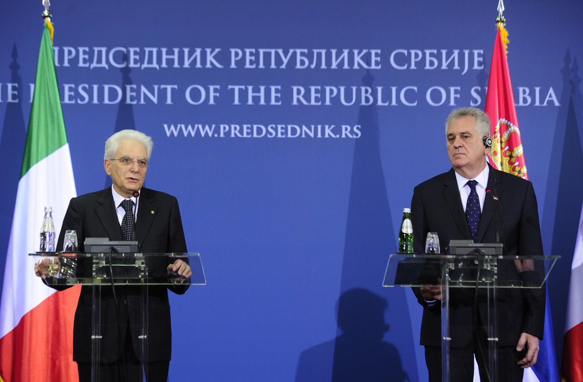 PresidencySrb's tweet photo. Traditional friendship and trust @QuirinaleStampa | The President of the Republic of Serbia  http://t.co/rbCinVhPDE http://t.co/ktieKH4Bb7