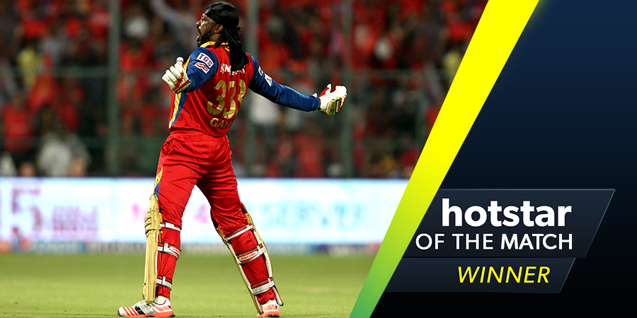 JioHotstar's tweet image. &apos;Christopher Hurricane Gayle&apos;! You thought we forgot @henrygayle&apos;s magnificent ton for @RCBTweets? #hotstarmoments