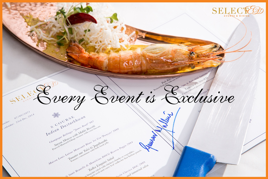 SelectED_SED's tweet photo. Each event has a charm of its own and Chef Gaurav Mathur adds to that with a sense of ‘Exclusivness’. #StaySelectED http://t.co/xovjTpPzYd