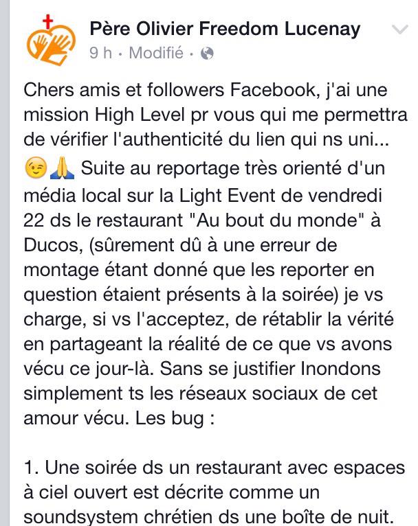 mathildesuns's tweet photo. Si toi aussi tu apprécies que la vérité éclate, fais tourner l'info ! Cc @ValyJahair #LightEvent #PèreOlivierLucenay http://t.co/oESIn2KH1f